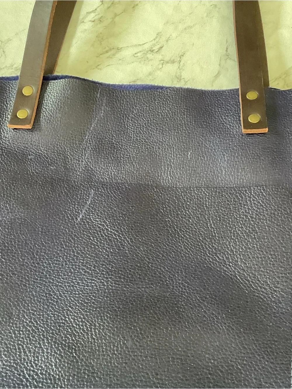 Portland Leather Company medium tote in Cobalt